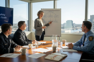 City staff in public safety planning meeting