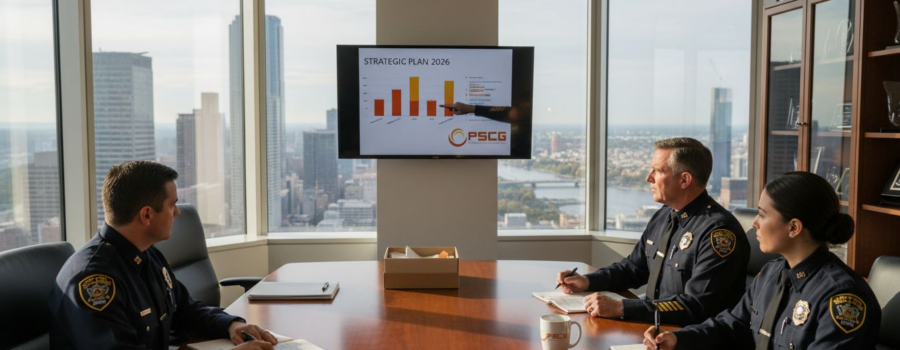 Police chief leads meeting in office