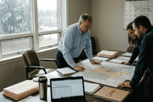 EMS coordinator reviewing regional response plans