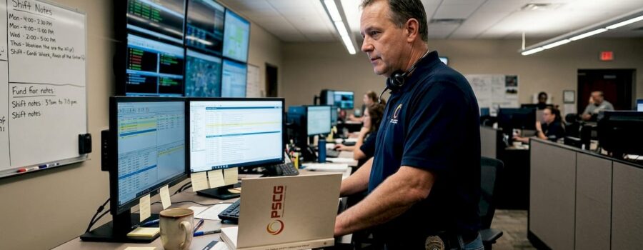 Dispatch supervisor in public safety center