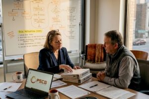 Consultant and administrator review EMS risk protocols