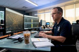 EMS system designer working in communications center