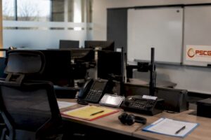 Municipal EMS command center with PSCG logo