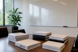 Public safety consulting office with PSCG binder