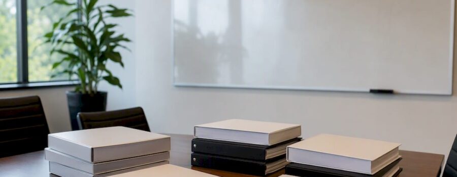 Public safety consulting office with PSCG binder