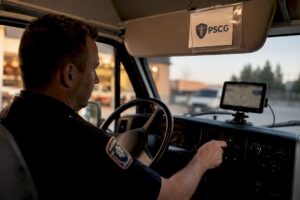 Ambulance dashboard showing mileage tracking
