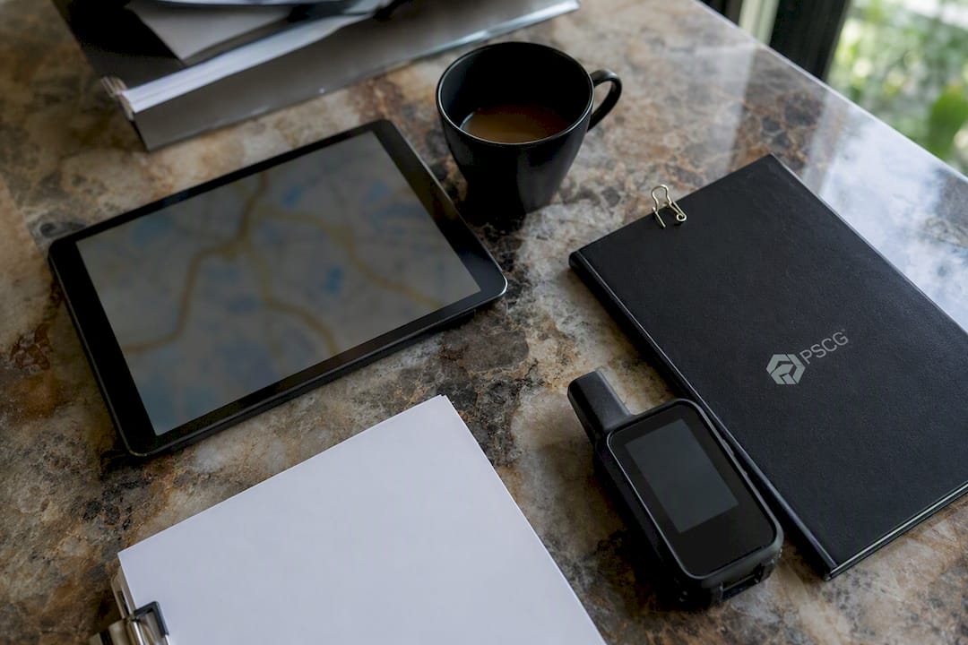 Workstation with tools for mileage documentation