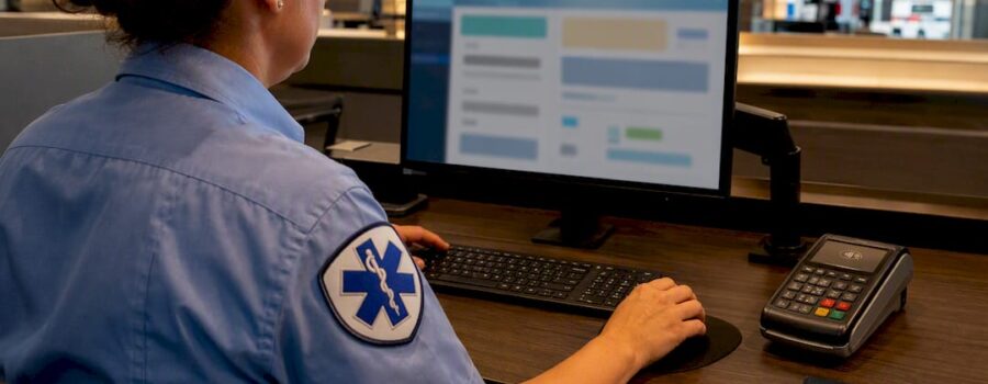 Municipal EMS subscription enrollment workstation