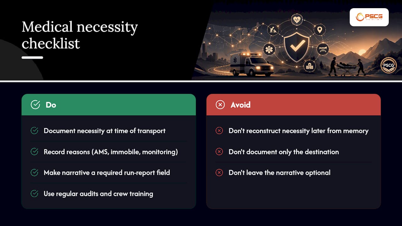 Medical necessity and documentation that survive a MAC review — overview diagram