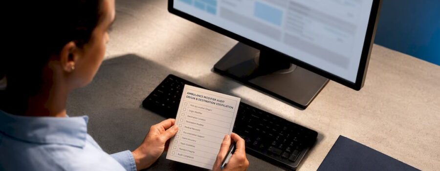 Ambulance claim modifier audit station