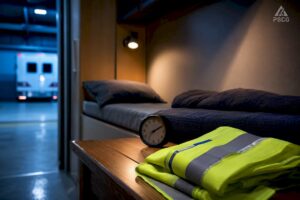 EMS station rest area during overnight fatigue pilot
