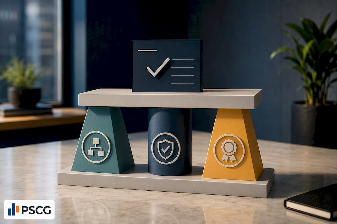 Three-part dispatch QA framework illustration